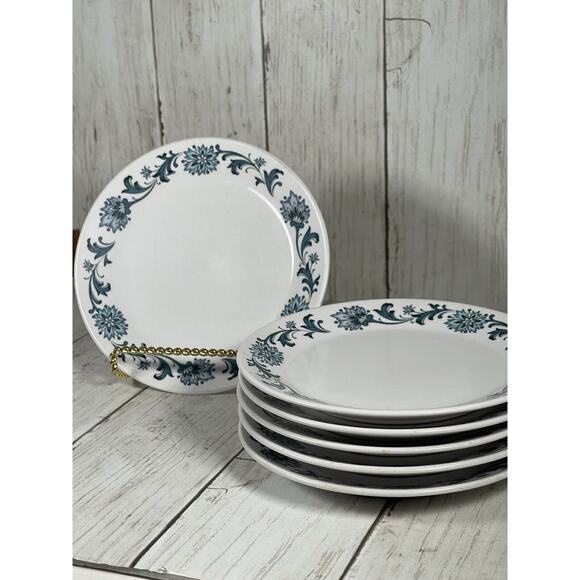 Noritake Progression Stephanie Dessert plates Set of 6 Blue Onion Old Towne - Picture 1 of 4